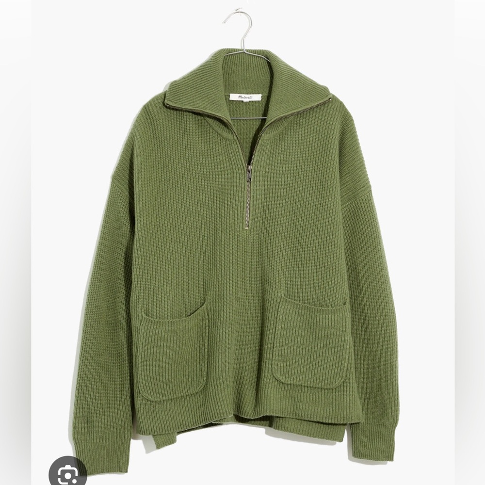 Glenbrook Half-zip sweater from Madewell in green